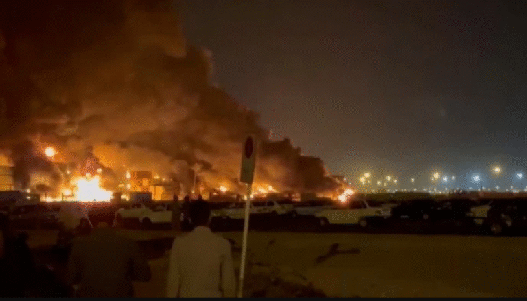 GRAN EXPLOSIÓN EN UN PUERTO DE IRÁN
